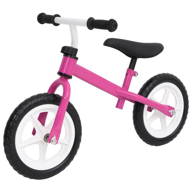 The Living Store Loopfiets - 10 inch wielen - Stalen frame - Roze