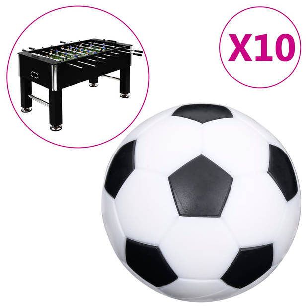 The Living Store Voetbaltafelballen - ABS - 32 mm - Stevig en duurzaam - 10 stuks