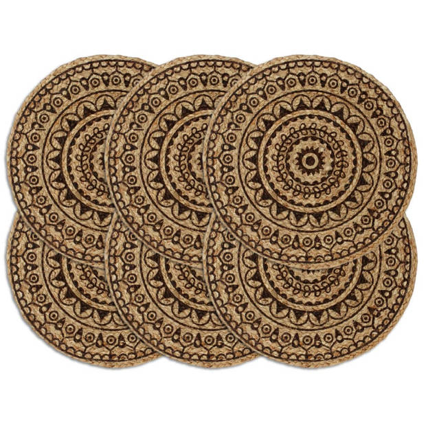 The Living Store Jute Placemats - 38 cm - Handgemaakt