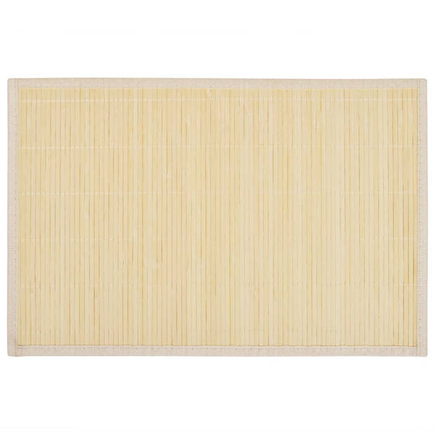 The Living Store Bamboe Placemats - 30 x 45 cm - Anti-slip - set van 6