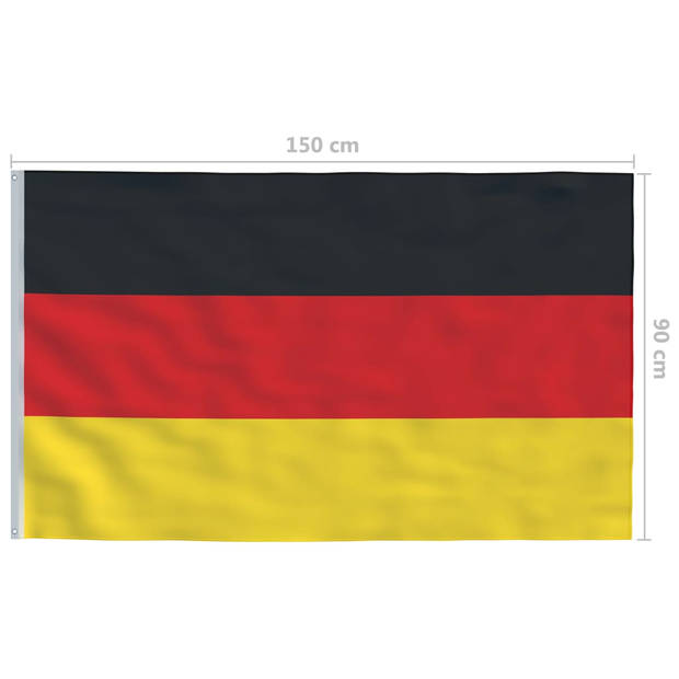 The Living Store Vlag Duitsland - 90 x 150 cm - meerkleurig - 68D 100% polyester