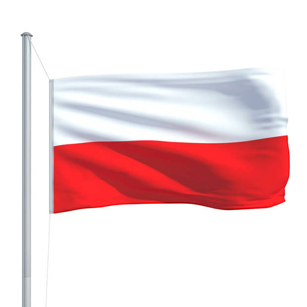 The Living Store Poolse vlag - Tuin en sport - 90 x 150 cm - Polyester