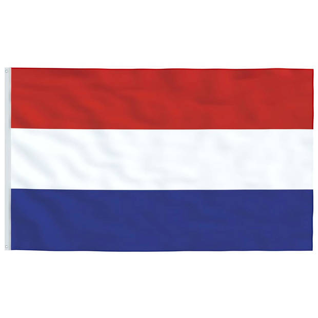 The Living Store Nationale Vlaggenset - 90x150 cm - Duurzaam Polyester - Aluminium Vlaggenmast - Verstelbare Lengte -