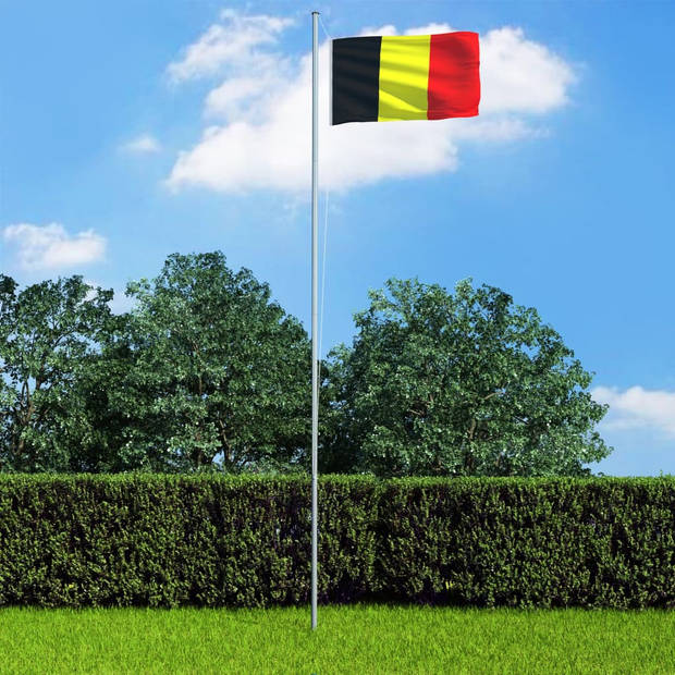 The Living Store Belgische Vlag - Polyester - 90 x 150 cm - Meerkleurig