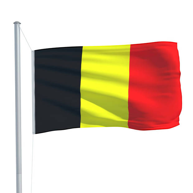 The Living Store Belgische Vlag - Polyester - 90 x 150 cm - Meerkleurig