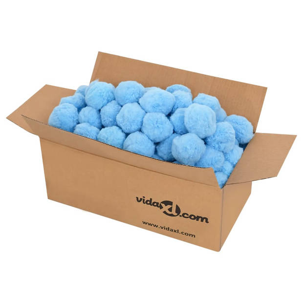 The Living Store Filterballen Waterfilter - 700g/Geschikt voor 25kg Zandfilter - Blauw - 50mm
