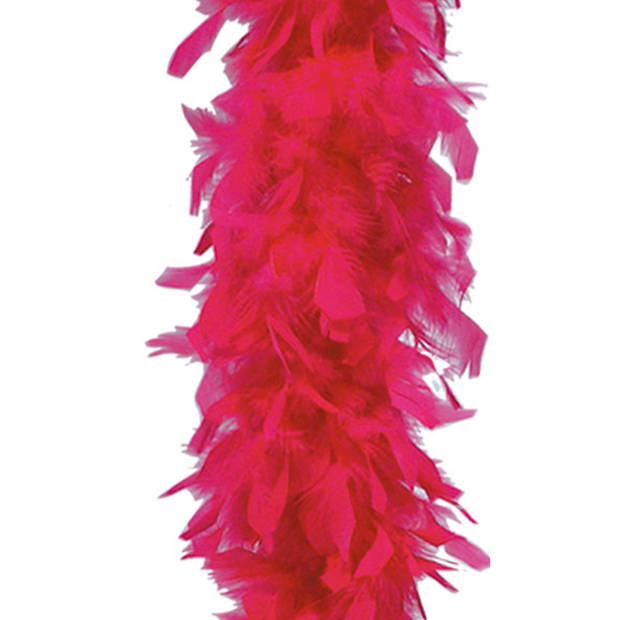 Carnaval verkleed veren Boa - 2 stuks- fuchsia roze - 180 cm - Verkleed boa