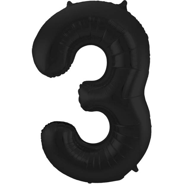 Leeftijd feestartikelen/versiering grote folie ballonnen 35 jaar zwart 86 cm + slingers - Ballonnen