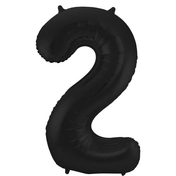 Leeftijd feestartikelen/versiering grote folie ballonnen 12 jaar zwart 86 cm + slingers - Ballonnen