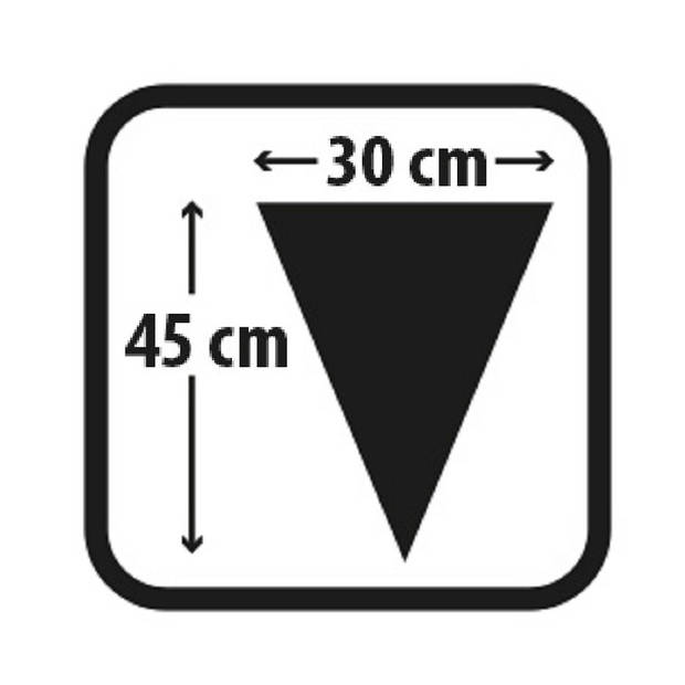 Vlaggenlijn XL - 3x - oranje met leeuw - 8 meter - 14 vlaggen - kunststof - Vlaggenlijnen