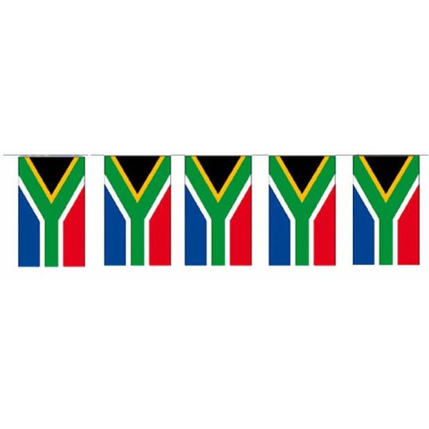 Papieren slingers Zuid-Afrikaanse vlag 3x 4 meter - Vlaggenlijnen
