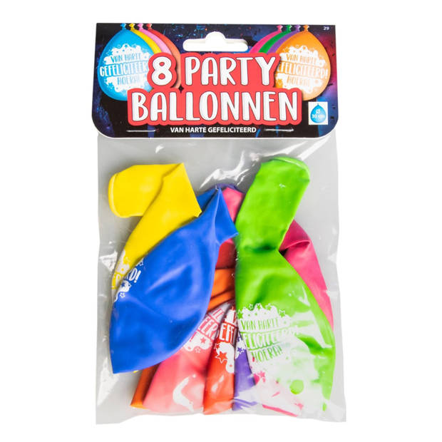 Paperdreams Happy brithday feest set - Ballonnen & vlaggenlijnen - 17x stuks - Vlaggenlijnen