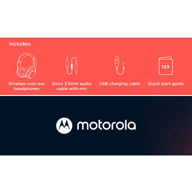 Motorola Moto XT220 Headset Draadloos Hoofdband Muziek Bluetooth Zwart