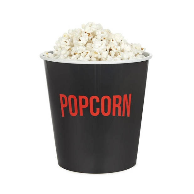 Popcorn Bowl - PopCorn Streaming - Zwart - Voor de Ultieme Kijkervaring - Filmavond Accessoire - Zwart
