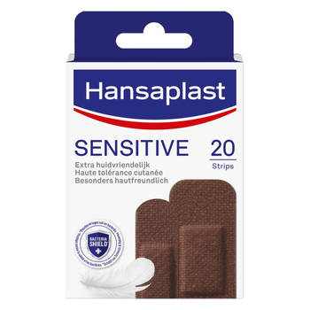 Hansaplast Pleisters Sensitive Strips - Donker 20ST