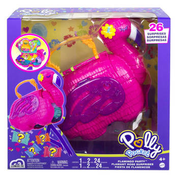 Mattel - 16 delig Polly Pocket - Flamingo Party