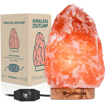 Dimbare Zoutlamp 2-3KG Himalayazout– Tafellamp – Sfeerlamp – Himalaya Zoutsteen Nachtlampje – Dimbaar – Incl. E-book – C