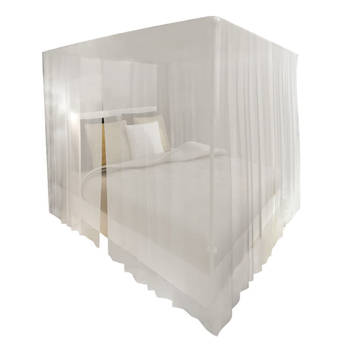 The Living Store Klamboe Set - Vierkant - 220x200x210 cm - Wit - 100% Polyester