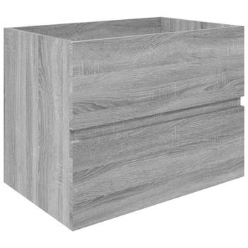 The Living Store Badkaast - Praktisch - Wastafelkast - 60 x 38.5 x 45 cm - Grijs Sonoma Eiken