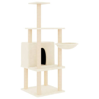 The Living Store Kattenmeubel X - Kattenmeubel - 47.5x47.5x132cm - Crème