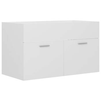 The Living Store Gootsteenkast - Badkamer - 80 x 38.5 x 46 cm - Wit