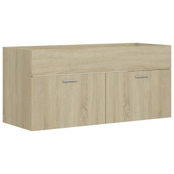 The Living Store Gootsteenkast - Badkamermeubel - 100 x 38.5 x 46 cm - Sonoma Eiken