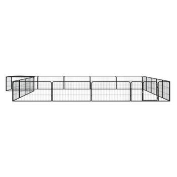 The Living Store Hondenkennel - Staal - 500x500x50 cm - Waterbestendig - Zwart