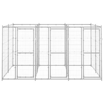 The Living Store Hondenkennel - 330 x 220 x 180 cm - Gegalvaniseerd Staal