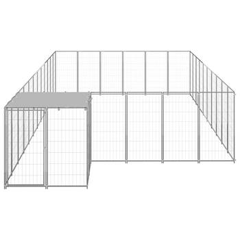 The Living Store Hondenkennel - Grote Stalen Kennel - 660 x 330 x 110 cm - Waterbestendig dak