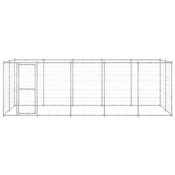 The Living Store Hondenkennel - 550 x 220 x 180 cm - Draadgaas - Gegalvaniseerd staal