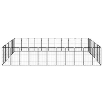 The Living Store Hondenkennel - Stevig - Buitenkennel - Afmeting- 550 x 450 x 100 cm - Kleur- Zwart