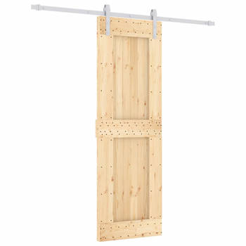 The Living Store Schuifdeur Massief Grenenhout - 70 x 3.6 x 210 cm - Stil - Ruimtebesparend