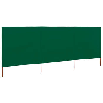 The Living Store Inklapbaar Windscherm - 400 x 160 cm - Groen