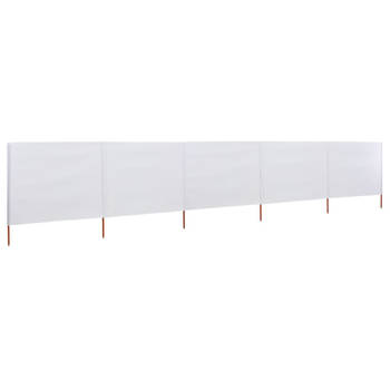 The Living Store Inklapbaar Windscherm - 600 x 160 cm - Nonwoven stof en hout