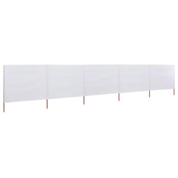 The Living Store Windscherm Inklapbaar - 600x80 cm - Nonwoven - Hout