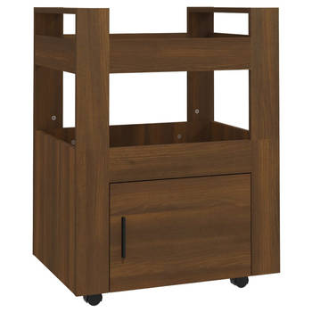 The Living Store Keukentrolley Groentetrolley - 60 x 45 x 80 cm - Met Schappen