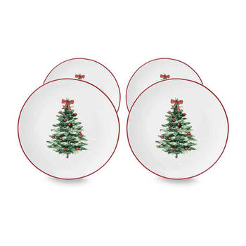 Blokker Jolly Christmas ontbijtbord Noël - Ø19cm - 4 stuks