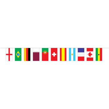 Internationale landenvlaggen vlaggenlijn/slinger 10 meter - Vlaggenlijnen