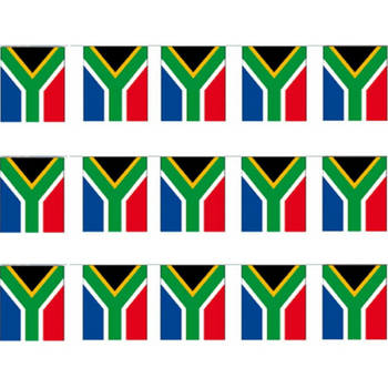 Papieren slingers Zuid-Afrikaanse vlag 3x 4 meter - Vlaggenlijnen