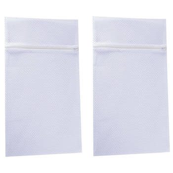 MSV Waszak - kwetsbare kleding wasgoed/waszak - 2x - wit - Medium size - 45 x 25 cm - Waszakken