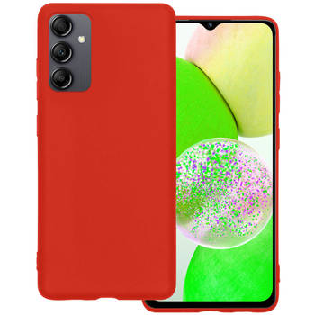 Basey Samsung Galaxy A14 4G Hoesje Siliconen Hoes Case Cover -Rood