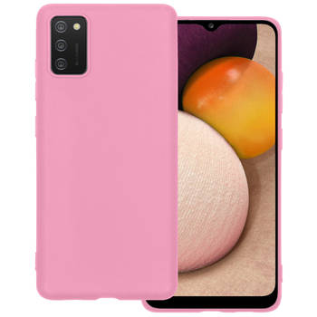 Basey Samsung Galaxy A02s Hoesje Siliconen Hoes Case Cover - Lichtroze