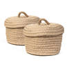 Oliva's - Jute mandjes - Opbergmand - Opbergbakje - Opbergmandjes - 3L - Set van 2 stuks