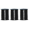 3x rollen cadeaulint zwart feestartikelen 500 meter x 5 milimeter - Cadeauversiering