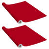 The Living Store Meubelfolie - Universeel Decoratief PVC - 500 x 90 cm - Rood