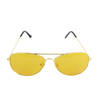 Orange85 Nachtbril - Pilotenbril - Unisex - Verbetert contrast - Goud - Zonnebrillen