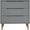 The Living Store MOLDE Ladekast - 80 x 40 x 80 cm - Massief grenenhout - UV-vernis - Grijs