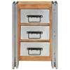 The Living Store ladekast - vintage stijl - 3 lades - 40 x 30 x 60 cm - massief gerecycled hout en gepoedercoat ijzer