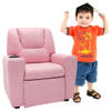 The Living Store Kinderfauteuil - Verstelbaar - Roze - Kunstleer - 51x62x67 cm