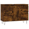 The Living Store Badkaast - naam - Kast - 80 x 33 x 60 cm - Gerookt eiken